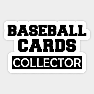 Baseball Cards Collector Sticker